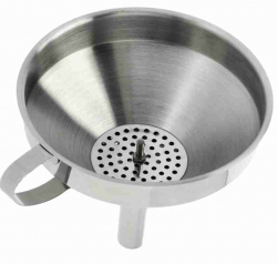 Tratt med sil i rostfrittstål